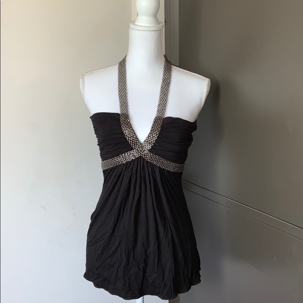 Sky Halter Top with Wide Chain Strap